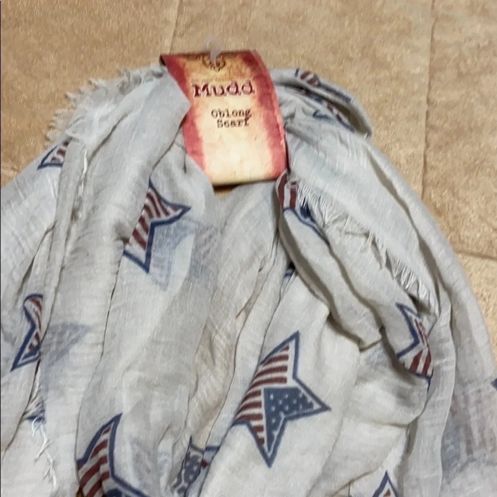 Mudd Oblong Cross Shop Beige Scarf